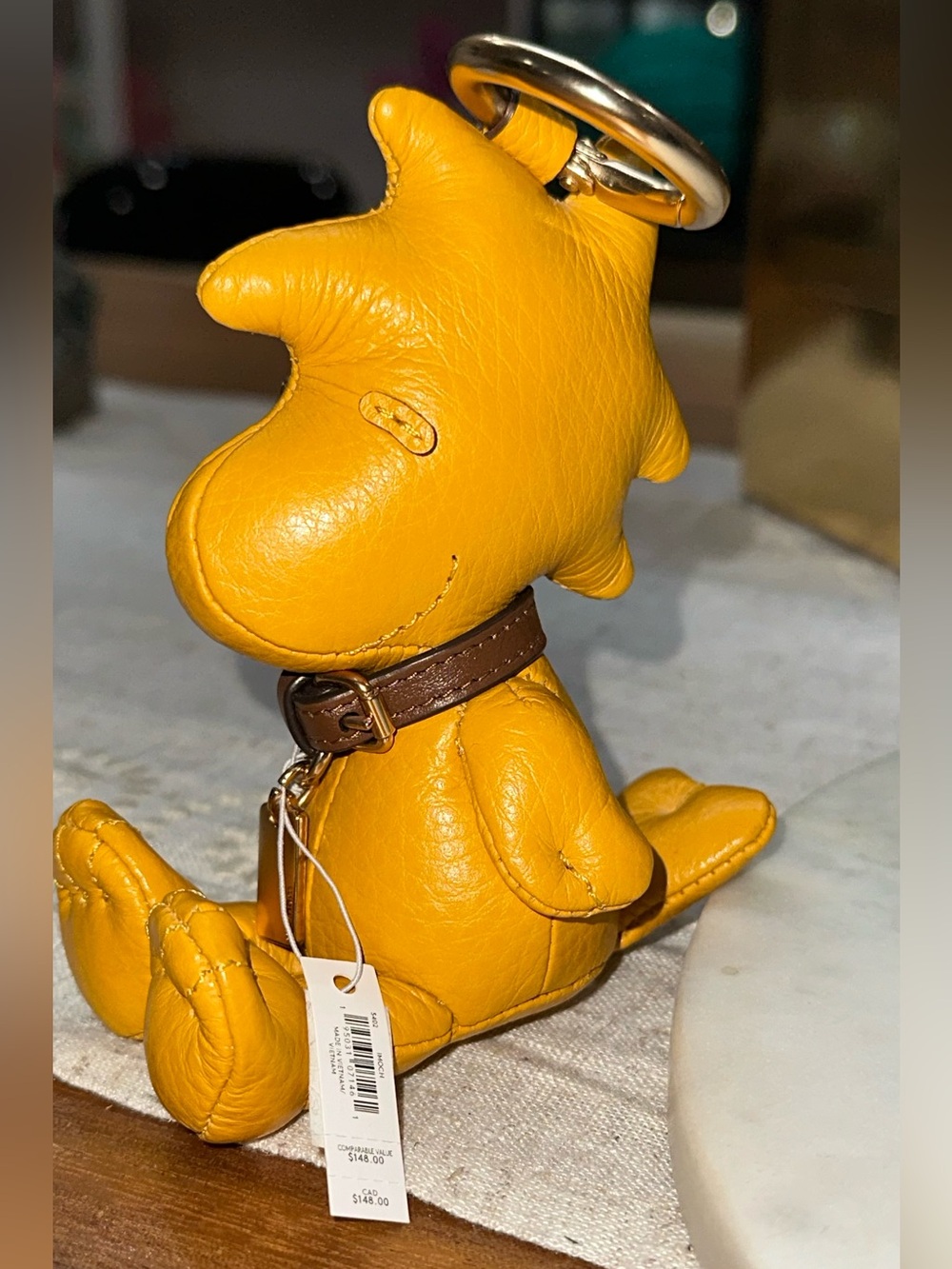 COACH X PEANUTS WOODSTOCK RARE HTF 100% AUTHENTIC NEW NWT LEATHER BAG/KEY CHARM